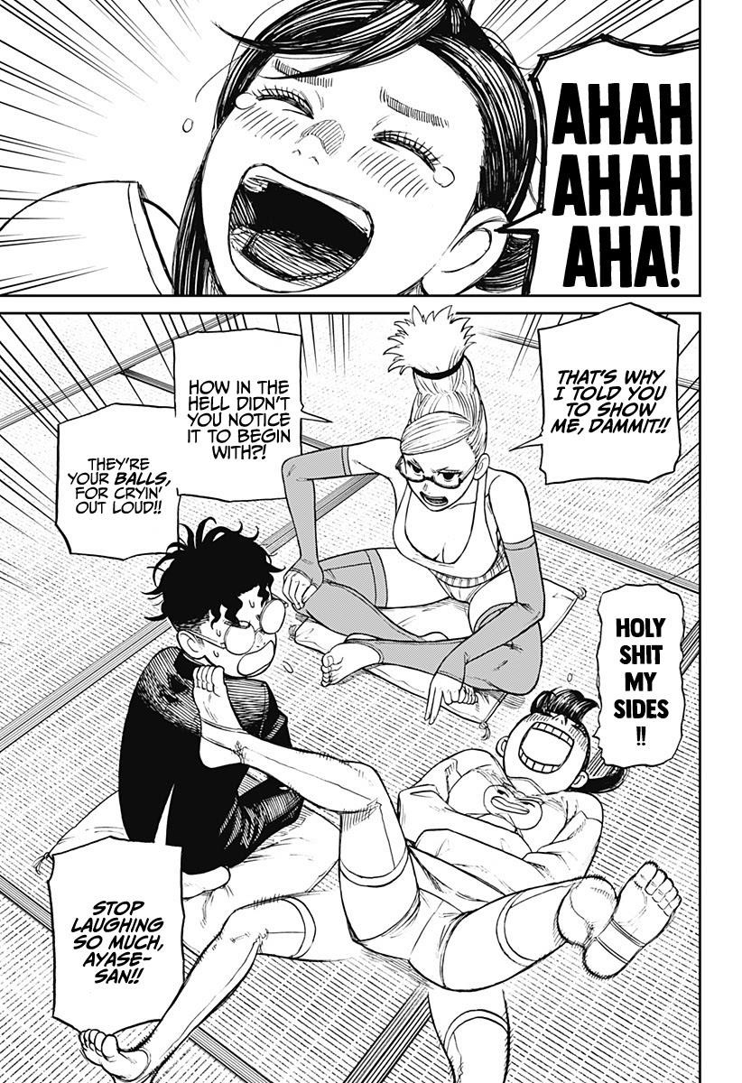 Dandadan Manga Chapter 10 page 17 - Like, Where Are Your Balls?!