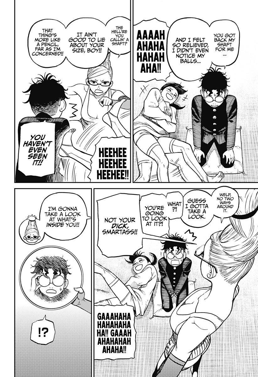 Dandadan Manga Chapter 10 page 18 - Like, Where Are Your Balls?!