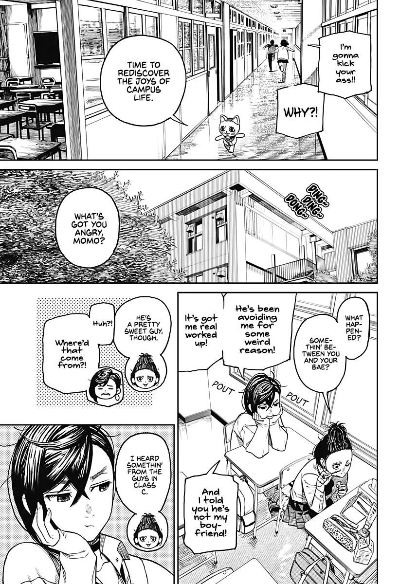 Dandadan Manga Chapter 12 page 13 - Seems He Finally Realized She's Cute