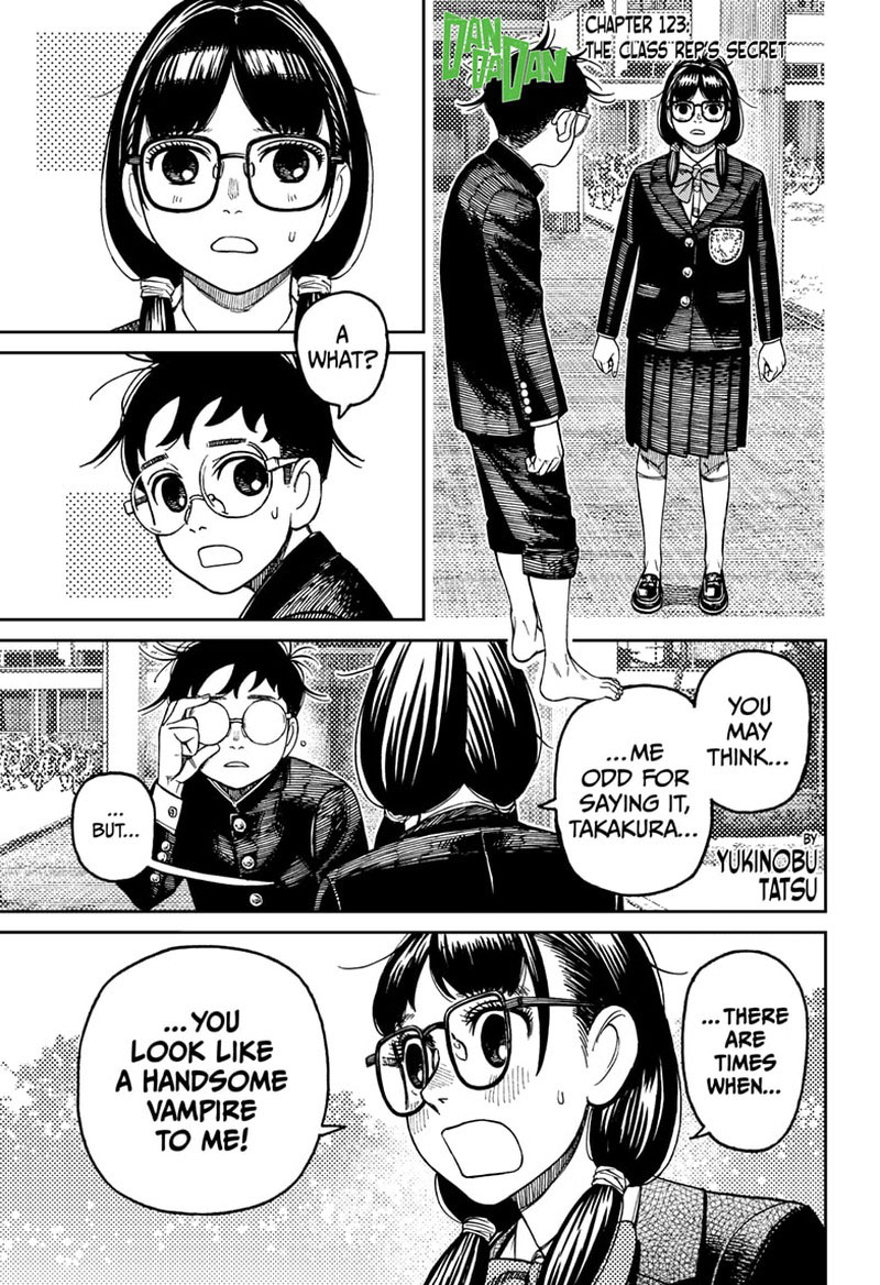 Dandadan Manga Chapter 123 page 1 - The Class Rep's Secret