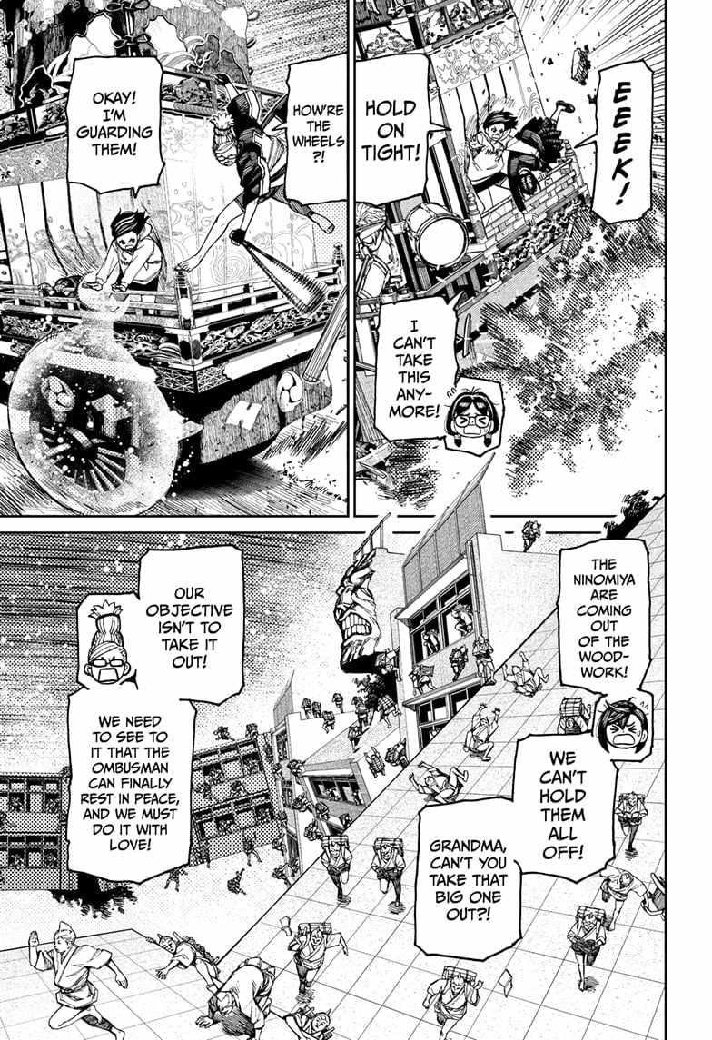 Dandadan Manga Chapter 126 page 11 - It's a Parade Float. It's a Festival. It's Ninomiya