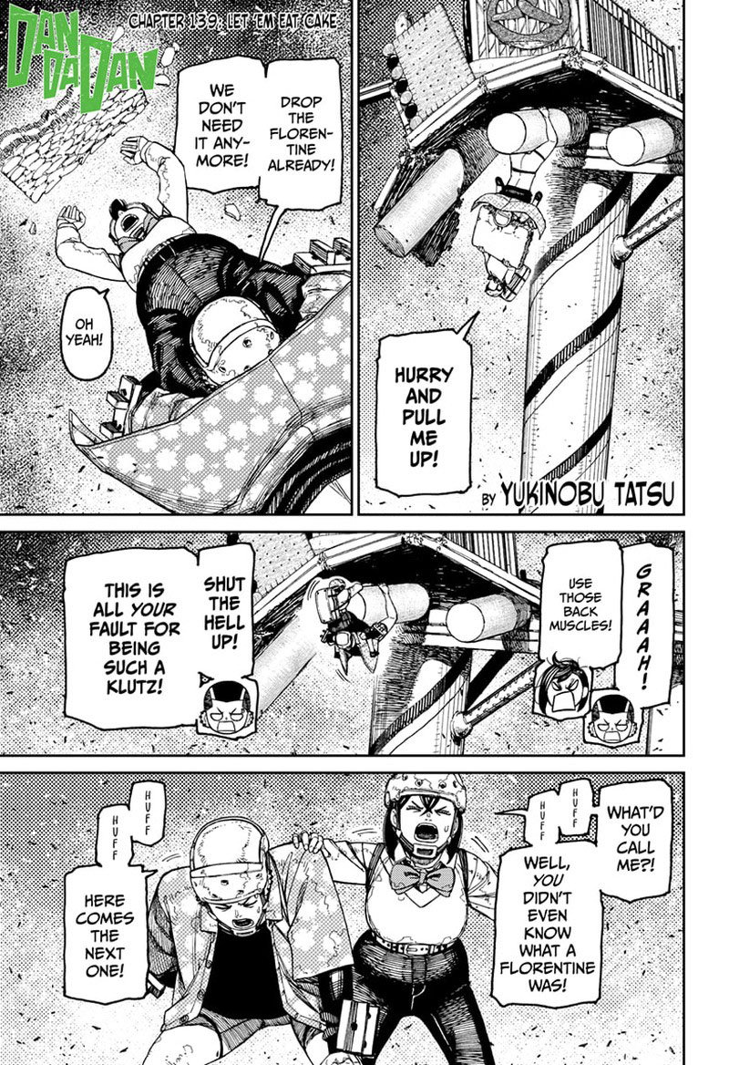 Dandadan Manga Chapter 139 page 1 - Let 'Em Eat Cake