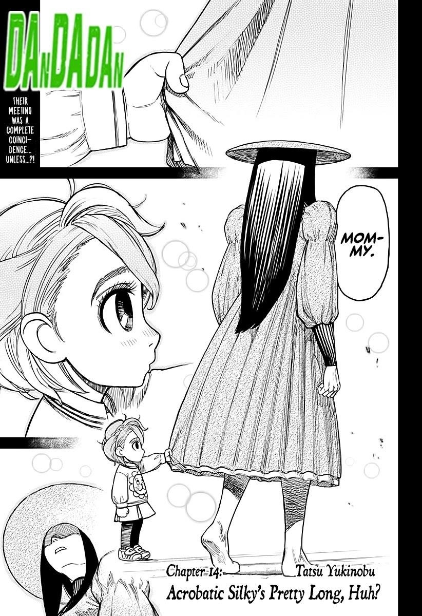 Dandadan Manga Chapter 14 page 1 - "Acrobatic Silky" Pretty Is Kinda Long