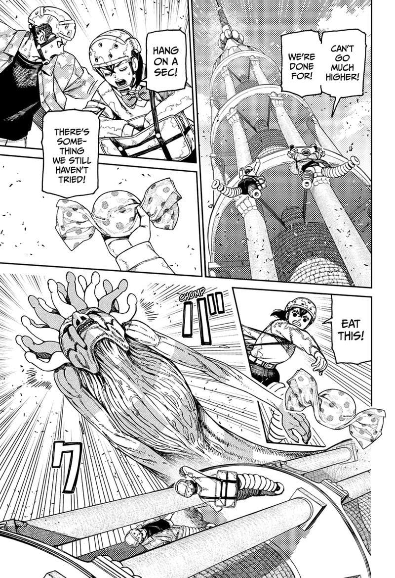 Dandadan Manga Chapter 141 page 14 - Eatin' Too Many Treats