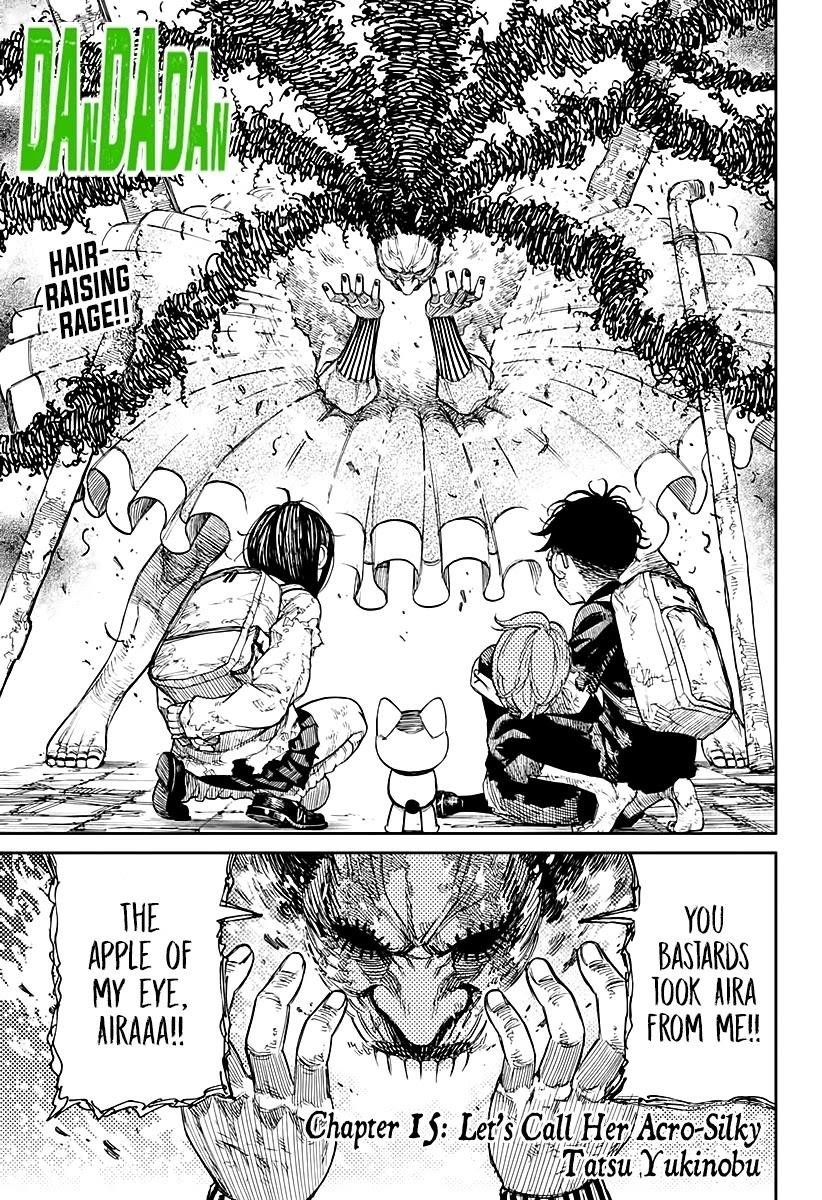 Dandadan Manga Chapter 15 page 1 - Let's Just Call Her "Acro-Silky"