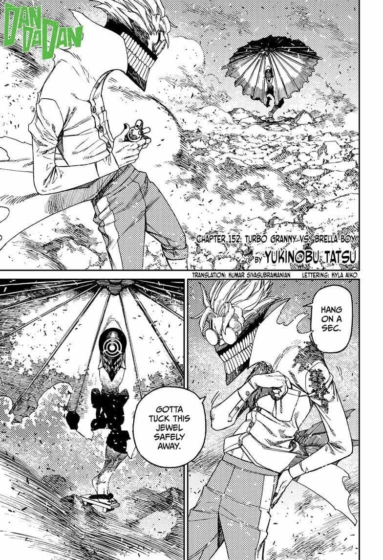 Dandadan Manga Chapter 152 page 1 - Turbo Granny vs. Brella Boy