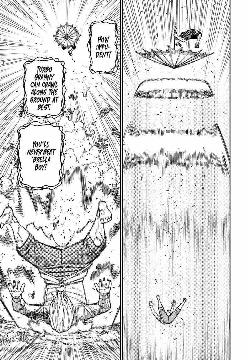 Dandadan Manga Chapter 152 page 9 - Turbo Granny vs. Brella Boy
