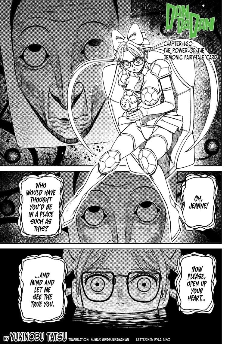 Dandadan Manga Chapter 160 page 1 - The Power of the Demonic Fairy-Tale Card