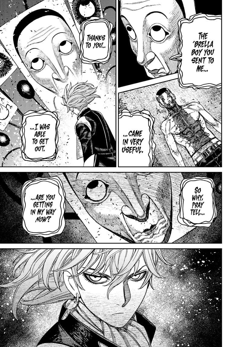 Dandadan Manga Chapter 160 page 19 - The Power of the Demonic Fairy-Tale Card