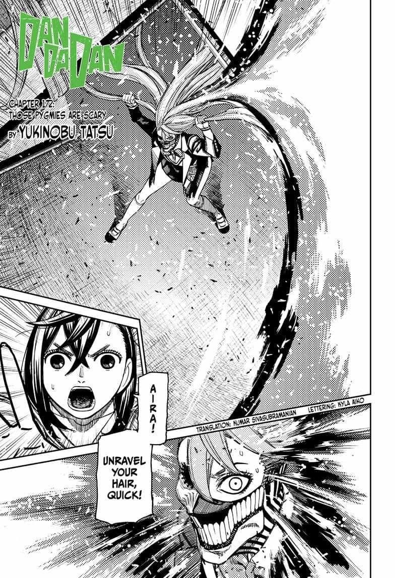 Dandadan Manga Chapter 172 page 1 - Those Pygmies Are Scary