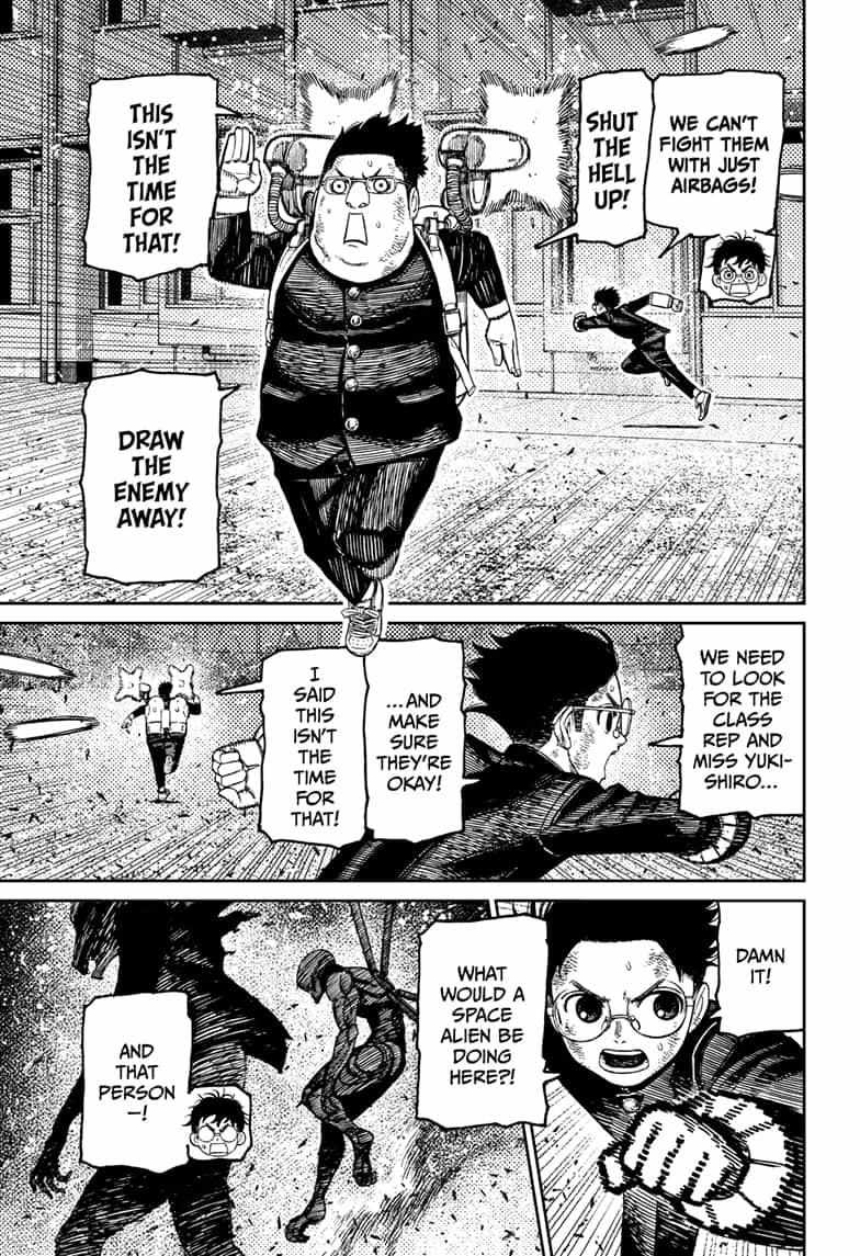 Dandadan Manga Chapter 188 page 4 - Okarun and Kinta