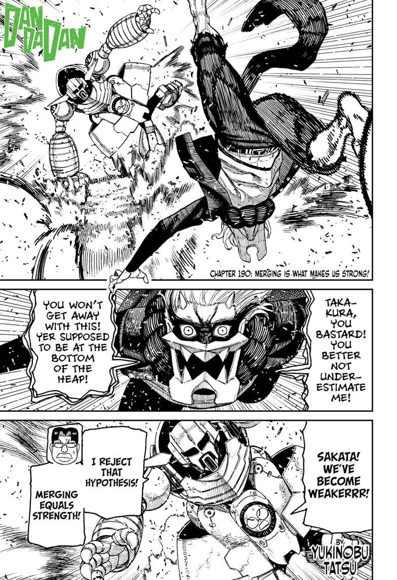 Dandadan Manga Chapter 190 page 1 - Merging Is What Makes Us Strong!
