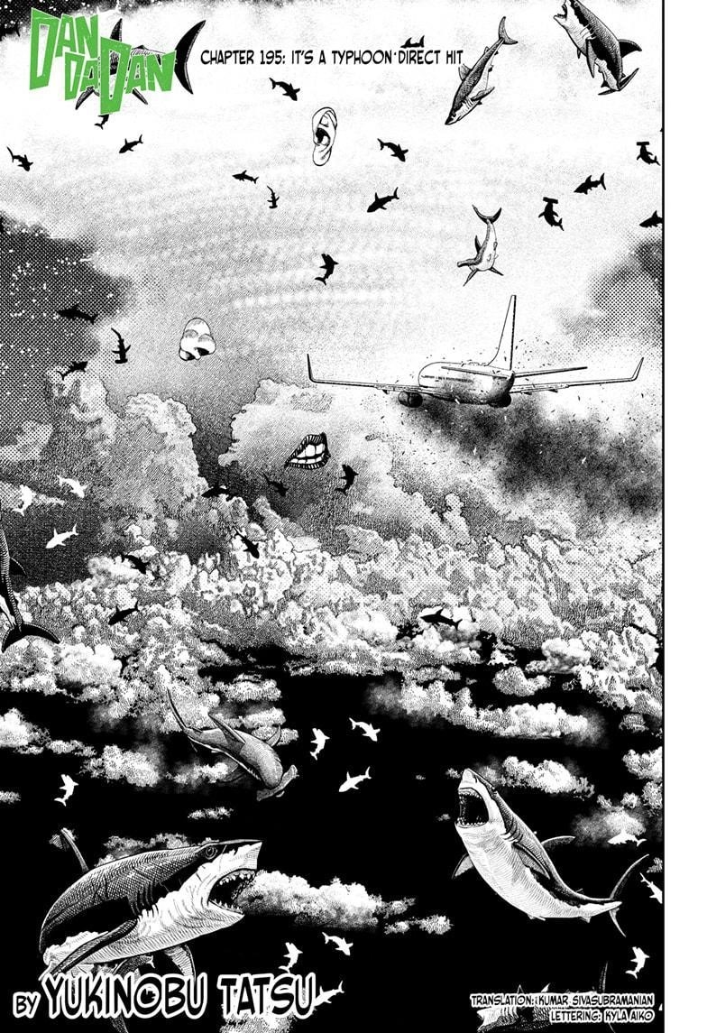 Dandadan Manga Chapter 195 page 1 - It's a Typhoon Direct Hit