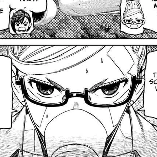 Dandadan Manga Chapter 195 (It's a Typhoon Direct Hit) cover
