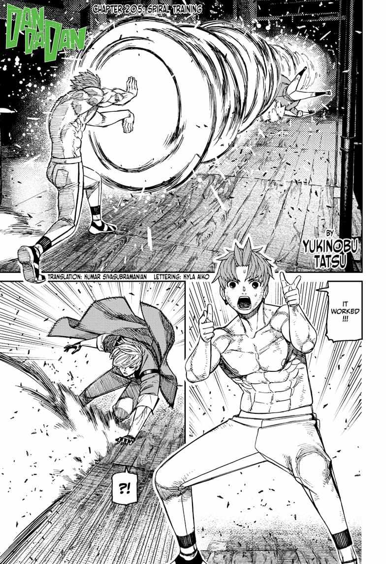 Dandadan Manga Chapter 205 page 1 - Spiral Training