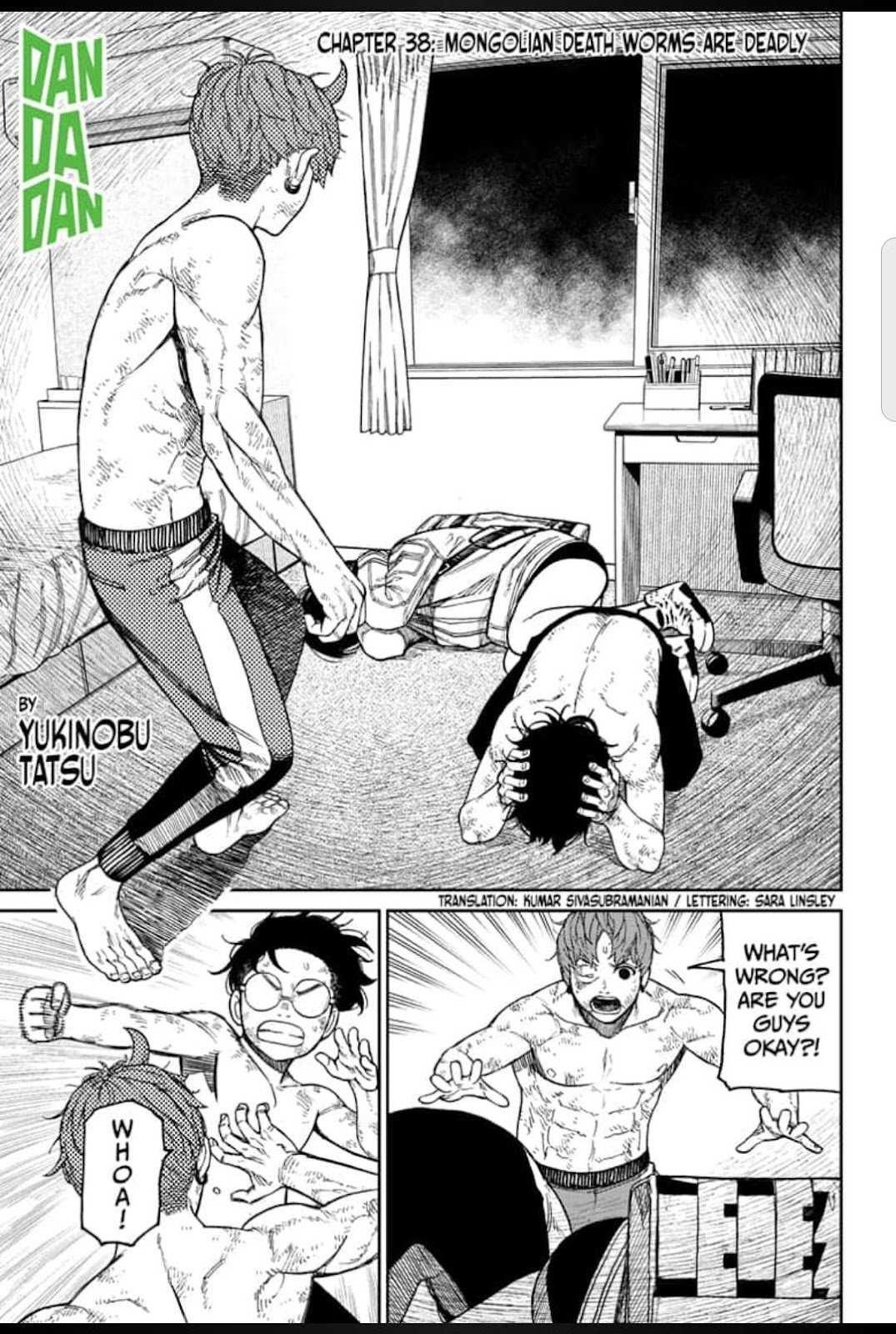 Dandadan Manga Chapter 38 page 1 - Mongolian Death Worms Are Deadly