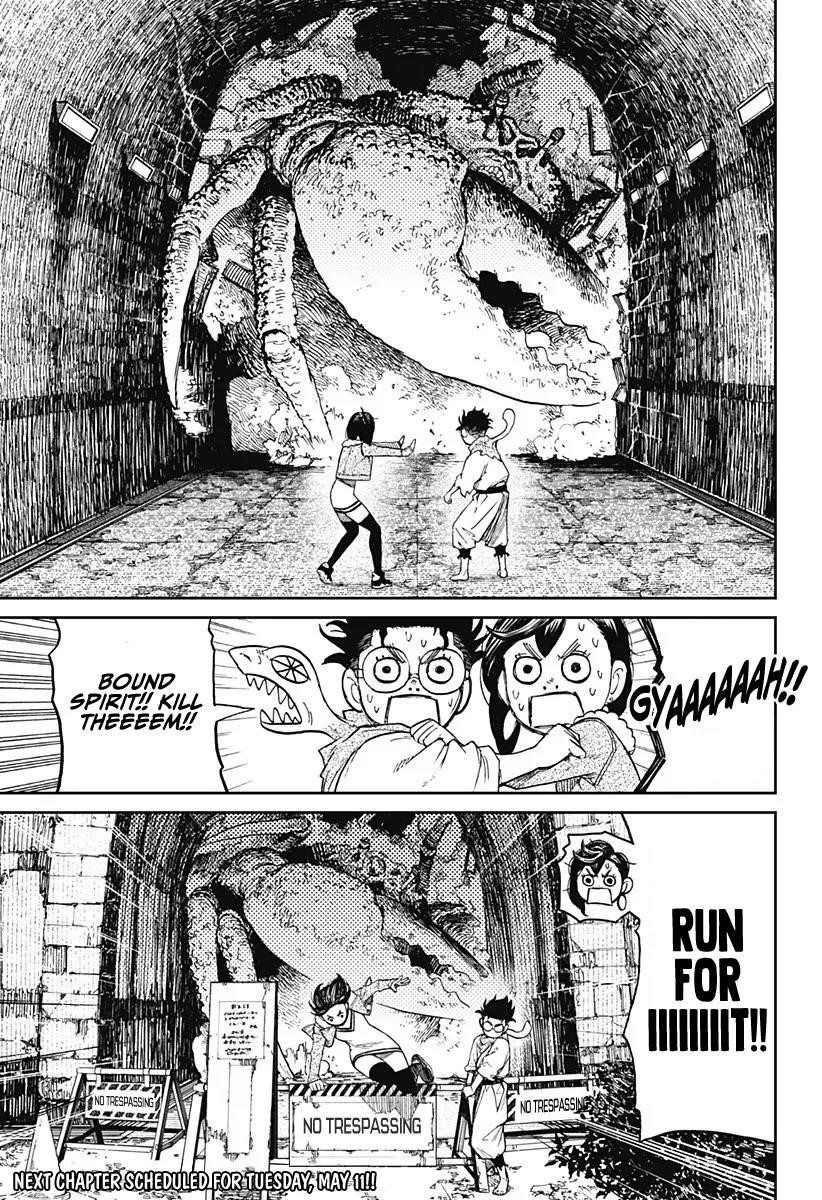 Dandadan Manga Chapter 5 page 25 - Kicking Turbo Granny's Ass
