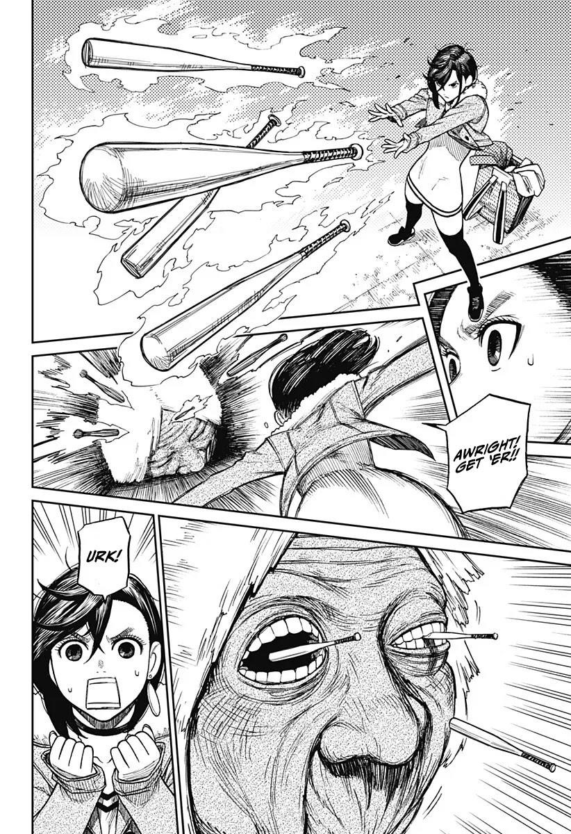 Dandadan Manga Chapter 5 page 8 - Kicking Turbo Granny's Ass