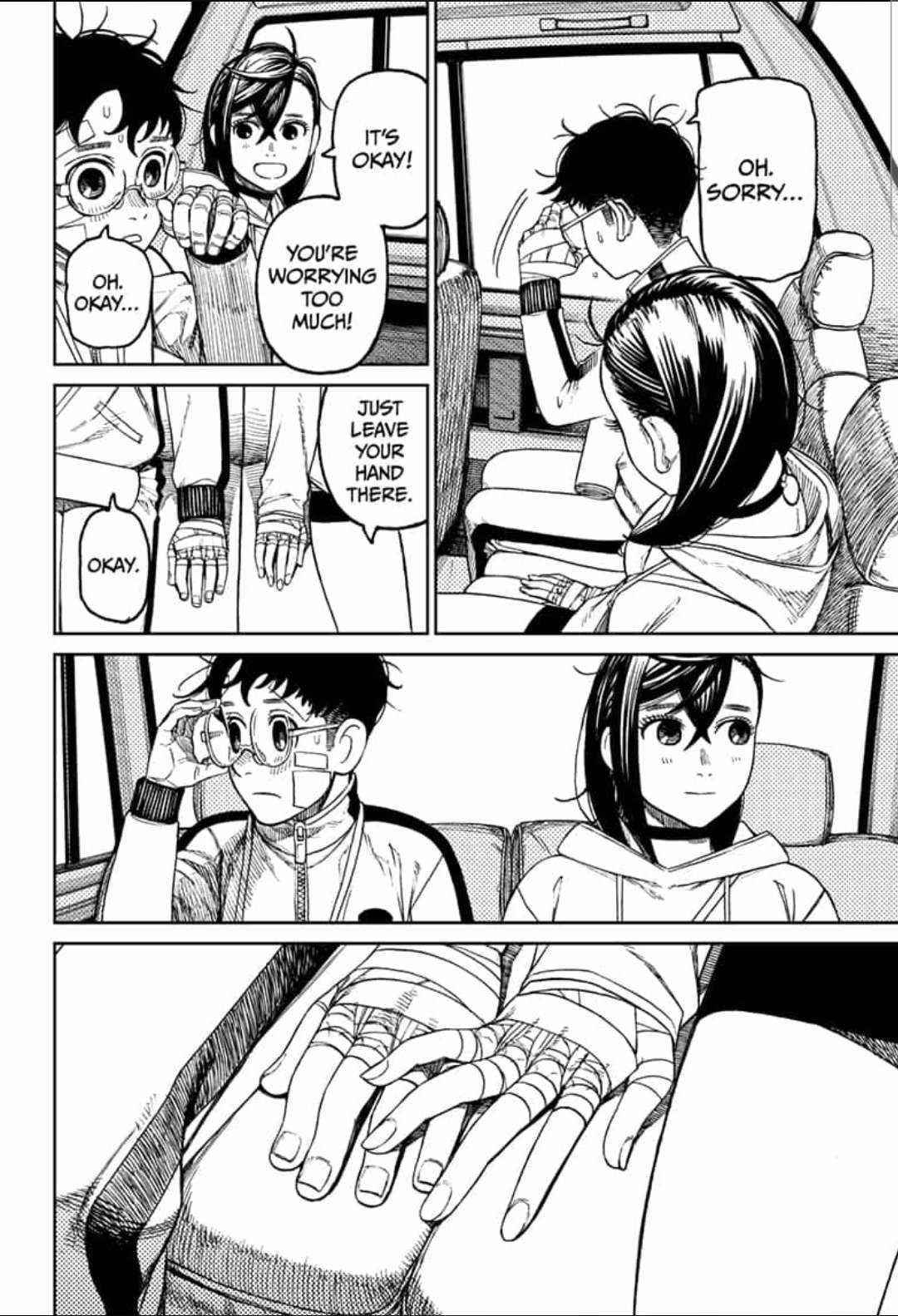 Dandadan Manga Chapter 50 page 12 - Let's All Carry Around Hot Water