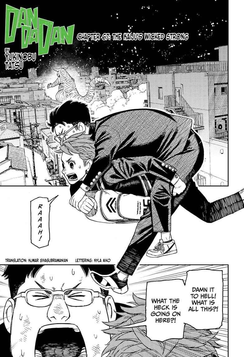 Dandadan Manga Chapter 67 page 1 - The Kaiju's Wicked Strong