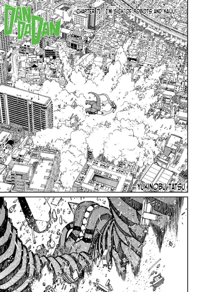 Dandadan Manga Chapter 71 page 1 - I'm Sick of Robots and Kaiju!