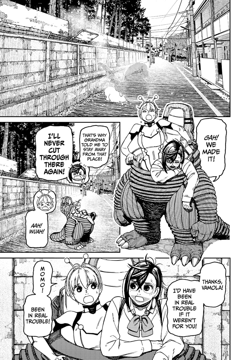 Dandadan Manga Chapter 76 page 11 - What Do We Do With Her?