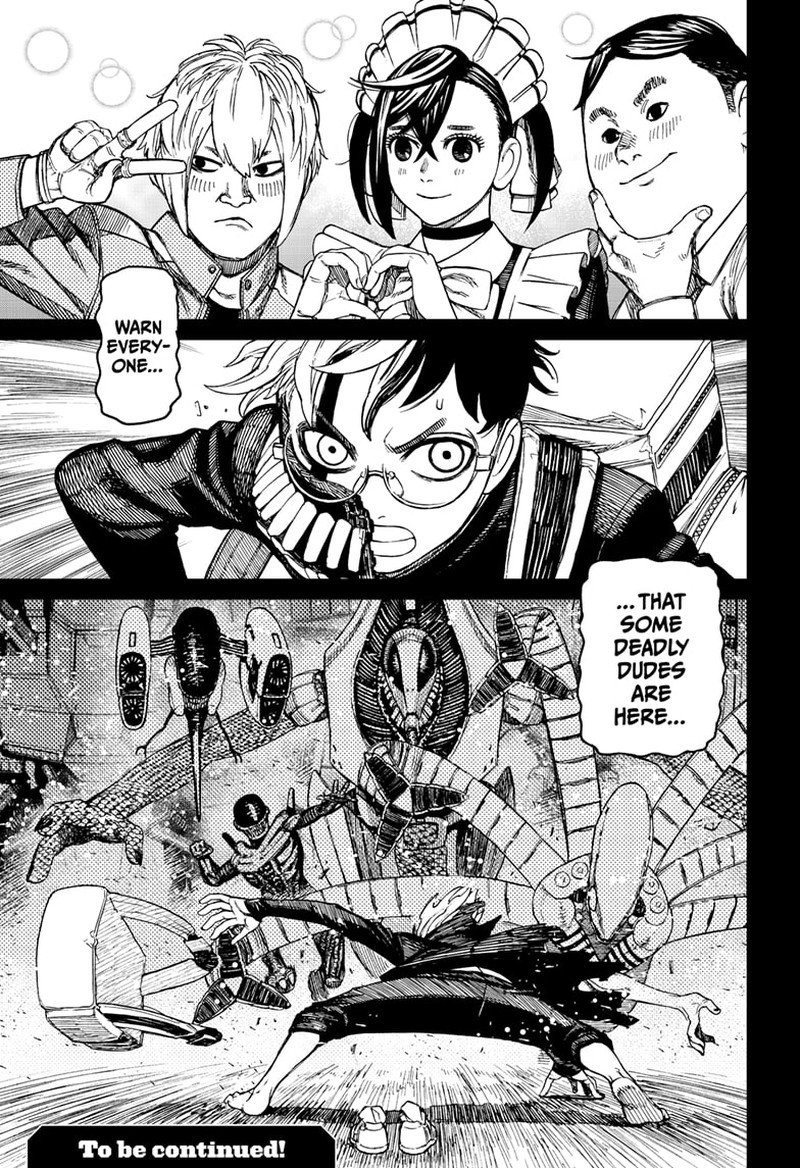 Dandadan Manga Chapter 81 page 18 - What Do We Do About These Deadly Dudes?