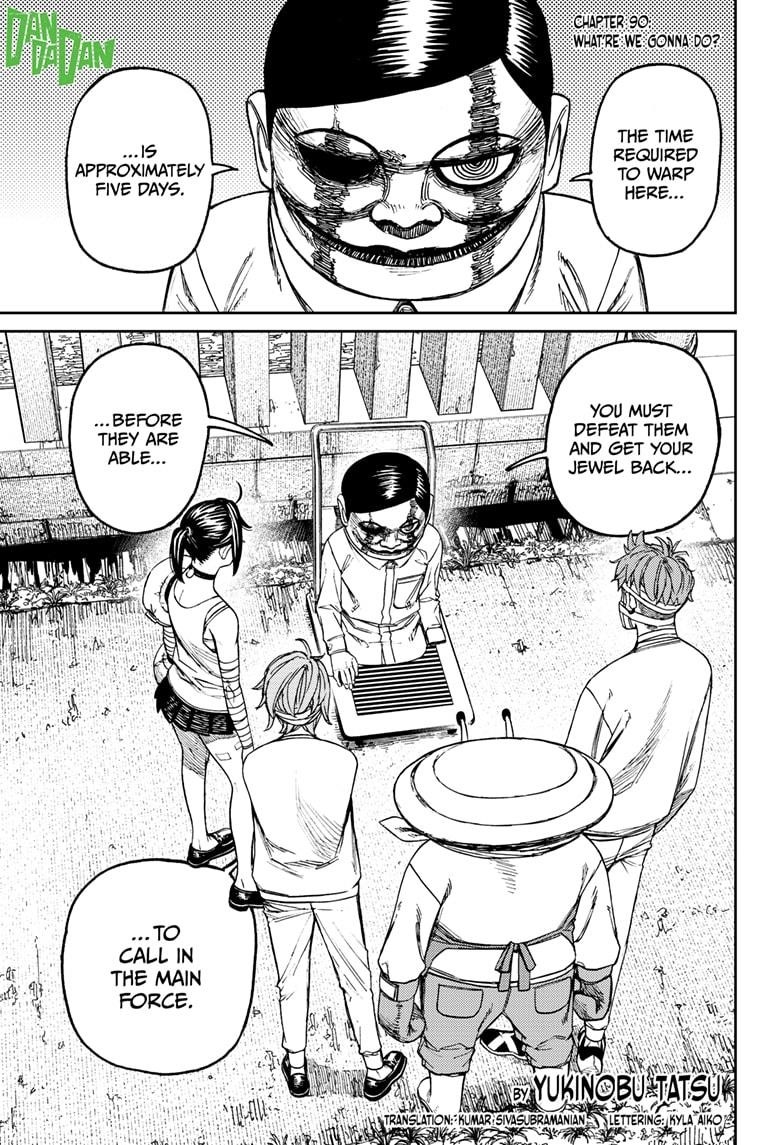 Dandadan Manga Chapter 90 page 1 - What're We Gonna Do?