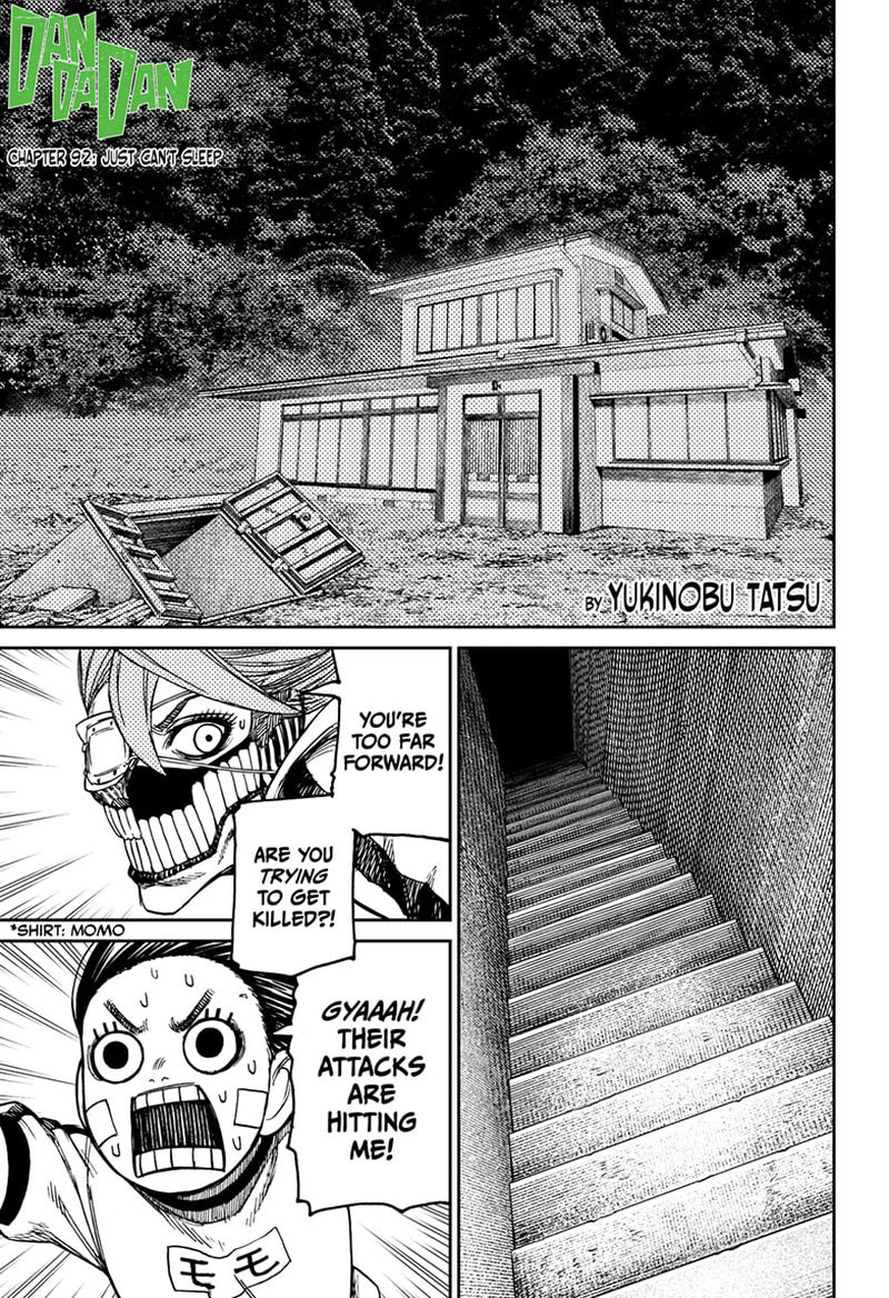 Dandadan Manga Chapter 92 page 1 - Just Can't Sleep